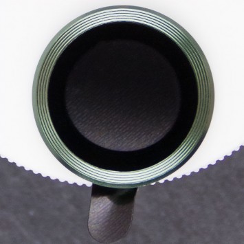 Защитное стекло Metal Classic на камеру (в упак.) для Apple iPhone 12 / 12 mini / 11, Зеленый / Dark green - Защитные стекла для iPhone 12 - изображение 2