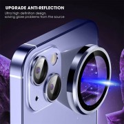 Защитное стекло Metal Classic на камеру (в упак.) для Apple iPhone 15 (6.1") / 15 Plus (6.7"), Голубой / Light Blue