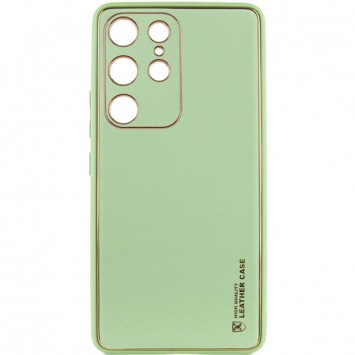 Шкіряний чохол Xshield для Samsung Galaxy S21 Ultra, Зелений / Pistachio