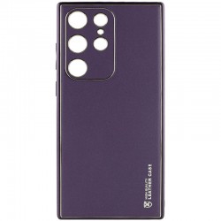Кожаный чехол Xshield для Samsung Galaxy S21 Ultra, Фиолетовый / Dark Purple