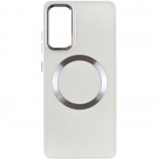 TPU чехол Bonbon Metal Style with MagSafe для Samsung Galaxy S21+, Белый / White