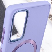 TPU чехол Bonbon Metal Style with MagSafe для Samsung Galaxy S21+, Сиреневый / Dasheen