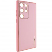 Кожаный чехол Xshield для Samsung Galaxy S21 Ultra, Розовый / Pink