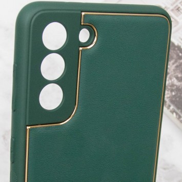 Кожаный чехол Xshield для Samsung Galaxy S21, Зеленый / Army Green - Samsung Galaxy S21 - изображение 2