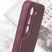 Шкіряний чохол Xshield для Samsung Galaxy S21, Бордовий / Plum Red