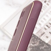 Шкіряний чохол Xshield для Samsung Galaxy S21, Бордовий / Plum Red