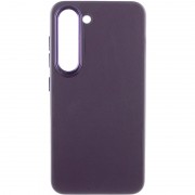 Кожаный чехол Bonbon Leather Metal Style для Samsung Galaxy S22+, Фиолетовый / Dark Purple