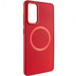 TPU чохол Bonbon Metal Style with MagSafe для Samsung Galaxy S22, Червоний / Red