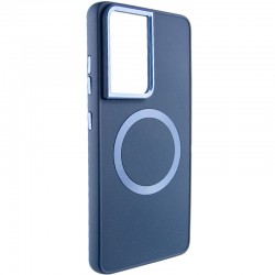 TPU чехол Bonbon Metal Style with MagSafe для Samsung Galaxy S22 Ultra, Синий / Cosmos Blue