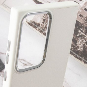Кожаный чехол Bonbon Leather Metal Style для Samsung Galaxy S22 Ultra, Белый / White - Samsung Galaxy S22 Ultra - изображение 4