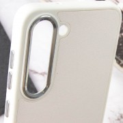 Кожаный чехол Bonbon Leather Metal Style для Samsung Galaxy S22+, Белый / White