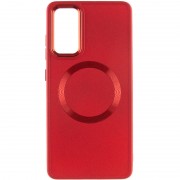 TPU чехол Bonbon Metal Style with MagSafe для Samsung Galaxy S22, Красный / Red