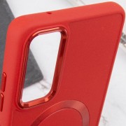 TPU чехол Bonbon Metal Style with MagSafe для Samsung Galaxy S22, Красный / Red