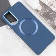 TPU чехол Bonbon Metal Style with MagSafe для Samsung Galaxy S22, Синий / Cosmos Blue