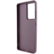TPU чехол Bonbon Metal Style with MagSafe для Samsung Galaxy S22 Ultra, Бордовый / Plum