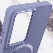 TPU чохол Bonbon Metal Style with MagSafe для Samsung Galaxy S22 Ultra, Сірий / Lavender