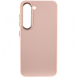 Кожаный чехол Bonbon Leather Metal Style для Samsung Galaxy S23, Розовый / Light pink