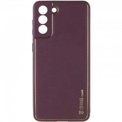 Шкіряний чохол Xshield для Samsung Galaxy S23 FE, Бордовий / Plum Red