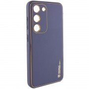 Шкіряний чохол Xshield для Samsung Galaxy S23, Сірий / Lavender Gray