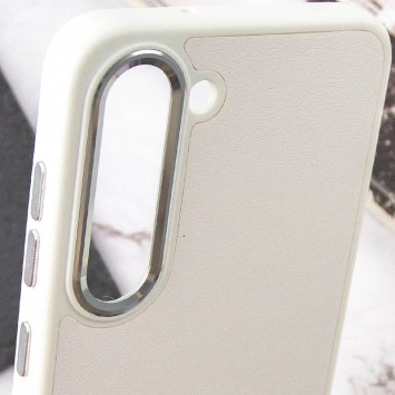 Кожаный чехол Bonbon Leather Metal Style для Samsung Galaxy S23, Белый / White - Samsung - изображение 4