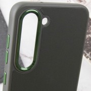 Кожаный чехол Bonbon Leather Metal Style для Samsung Galaxy S23, Зеленый / Army green