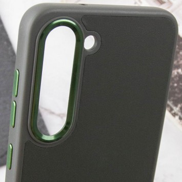 Кожаный чехол Bonbon Leather Metal Style для Samsung Galaxy S23, Зеленый / Army green - Samsung - изображение 4
