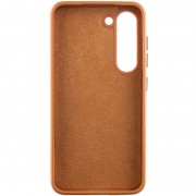 Кожаный чехол Bonbon Leather Metal Style для Samsung Galaxy S23, Коричневый / Brown