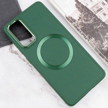 TPU чехол Bonbon Metal Style with MagSafe для Samsung Galaxy S23, Зеленый / Army Green - Samsung - изображение 3