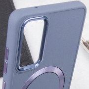 TPU чехол Bonbon Metal Style with MagSafe для Samsung Galaxy S23, Серый / Lavender