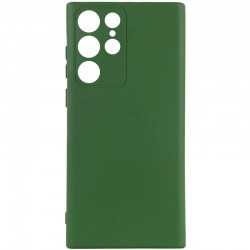 Чехол Silicone Cover Lakshmi Full Camera (A) для Samsung Galaxy S23 Ultra, Зеленый / Dark green