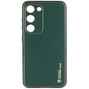 Кожаный чехол Xshield для Samsung Galaxy S23+, Зеленый / Army Green