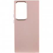 Кожаный чехол Bonbon Leather Metal Style для Samsung Galaxy S23 Ultra, Розовый / Light pink