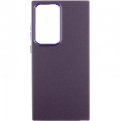 Кожаный чехол Bonbon Leather Metal Style для Samsung Galaxy S23 Ultra, Фиолетовый / Dark Purple