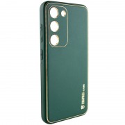 Кожаный чехол Xshield для Samsung Galaxy S23+, Зеленый / Army Green