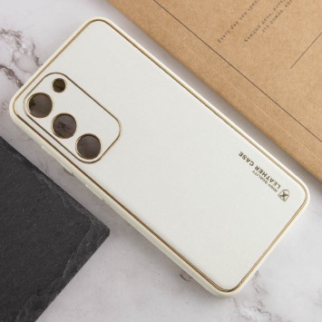 Кожаный чехол Xshield для Samsung Galaxy S23+, Белый / White - Samsung Galaxy S23+ - изображение 3