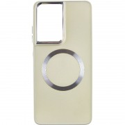 TPU чехол Bonbon Metal Style with MagSafe для Samsung Galaxy S23 Ultra, Белый / White