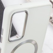 TPU чехол Bonbon Metal Style with MagSafe для Samsung Galaxy S23+, Белый / White