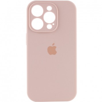 Розовый силиконовый чехол Pink Sand для iPhone 14 Pro Max с полной защитой камеры (AA)