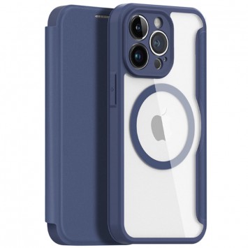 Чехол-книжка Dux Ducis Skin X Pro with MagSafe в синем цвете для iPhone 13 Pro Max.