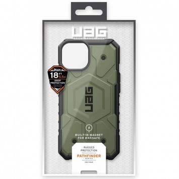 Противоударный чехол UAG Pathfinder with MagSafe для iPhone 15, Зеленый - изображение 5