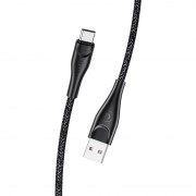 USB кабель Usams US-SJ398 U41 Type-C Braided Data and Charging Cable 3m, Чорний