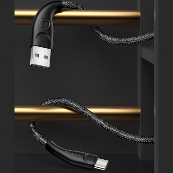 USB кабель Usams US-SJ398 U41 Type-C Braided Data and Charging Cable 3m, Чорний - Type-C кабелі - зображення 2 