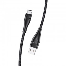 USB кабель Usams US-SJ398 U41 Type-C Braided Data and Charging Cable 3m, Черный
