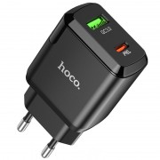 Сетевое зарядное устройство Hoco N5 Favor 20W PD+QC3.0 Type-C to Type-C (Черный)