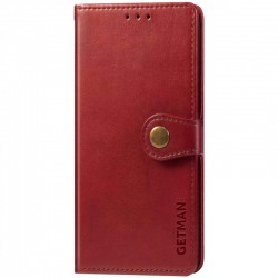 Кожаный чехол книжка GETMAN Gallant (PU) для Samsung Galaxy A14 4G/5G, Красный