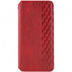 Кожаный чехол книжка GETMAN Cubic (PU) для Samsung Galaxy A34 5G, Красный