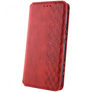 Кожаный чехол книжка GETMAN Cubic (PU) для Samsung Galaxy A34 5G, Красный - Samsung Galaxy A34 5G - изображение 1