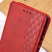 Кожаный чехол книжка GETMAN Cubic (PU) для Samsung Galaxy A34 5G, Красный