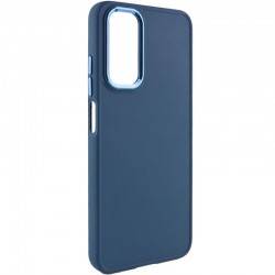 TPU чехол Bonbon Metal Style для Samsung Galaxy A52 4G/A52 5G/A52s, Синий/Cosmos blue