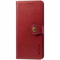 Кожаный чехол книжка GETMAN Gallant (PU) для Samsung Galaxy A52 4G / A52 5G / A52s, Красный